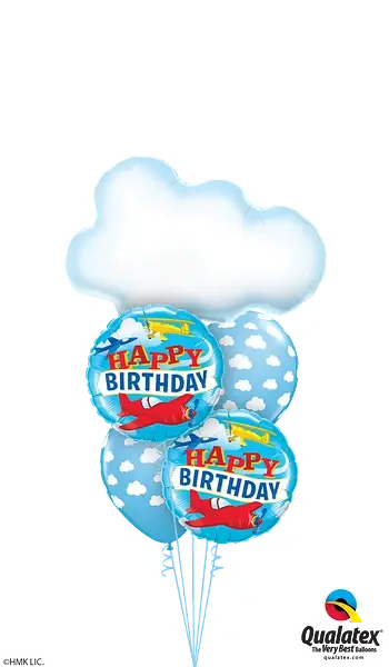 Happy Birthday Airplanes Foil Balloon qualatex