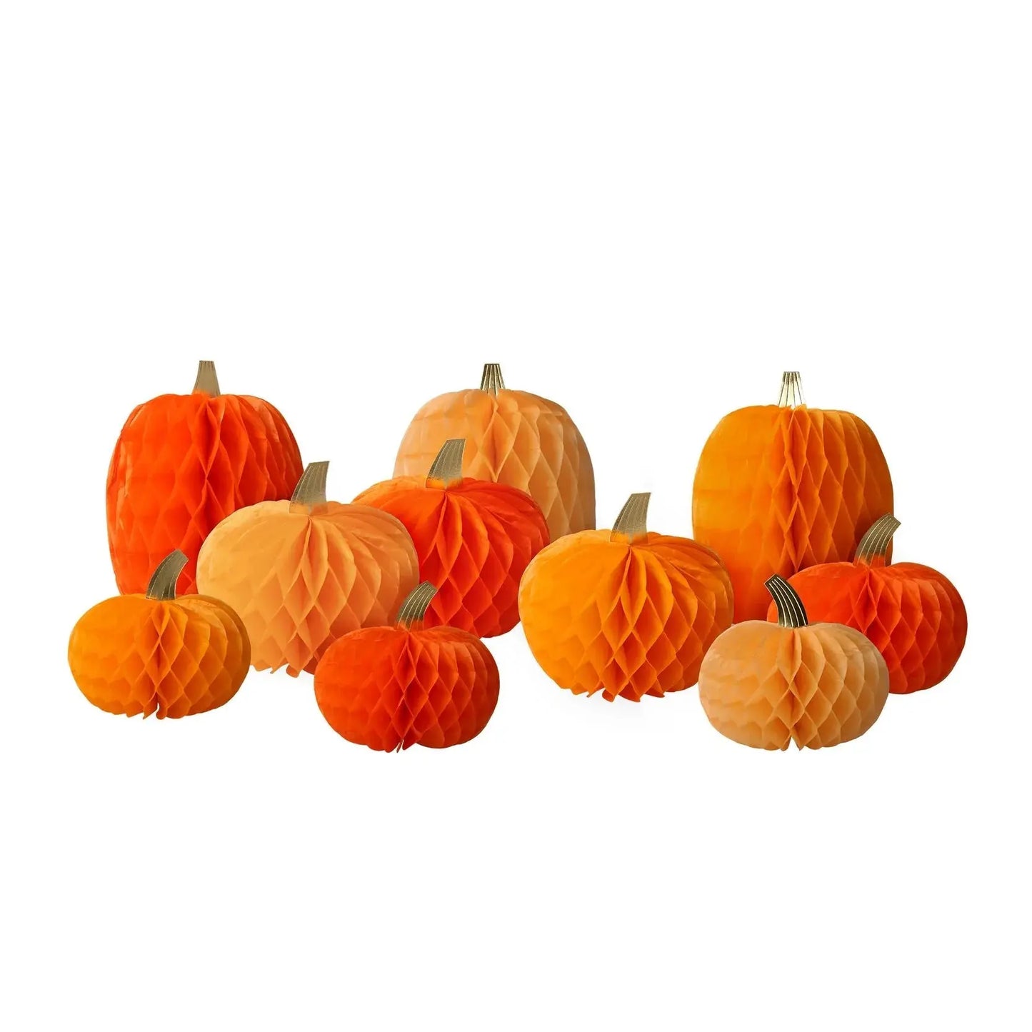 Honeycomb Pumpkins (x 10) Meri Meri