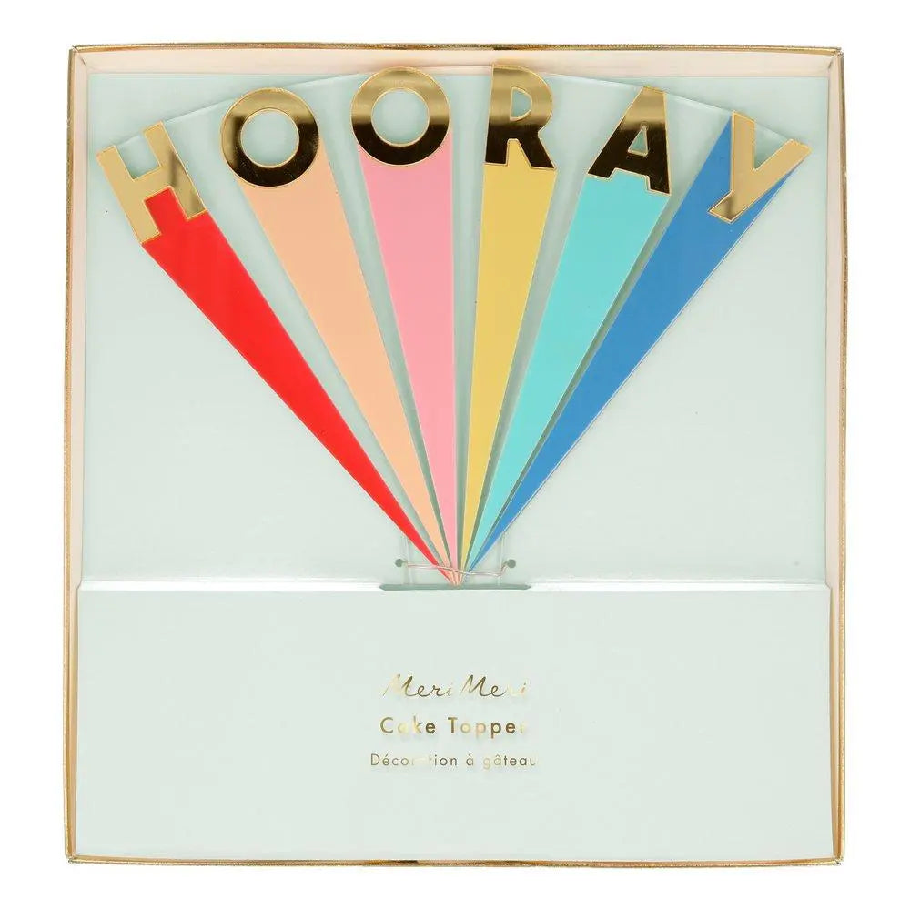 Hooray Acrylic Cake Topper Meri Meri