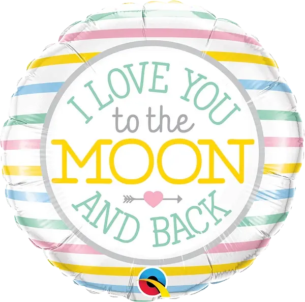 I Love You To The Moon Foil Balloon qualatex