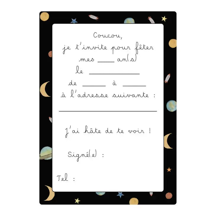 Invitation card “Aster" Papier Poetic