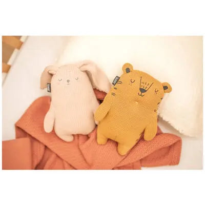 Knitted comforter - pink rabbit Minene