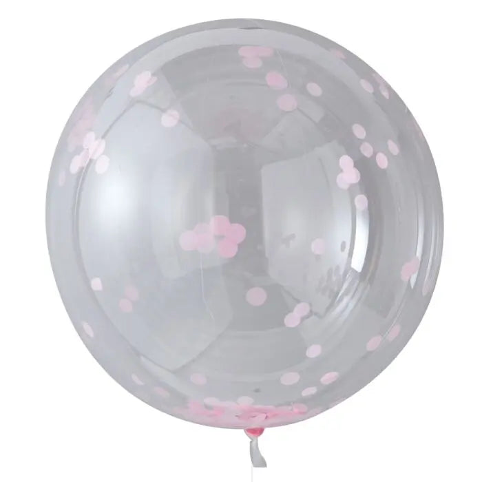 LARGE PINK CONFETTI ORB BALLOONS Ginger Ray