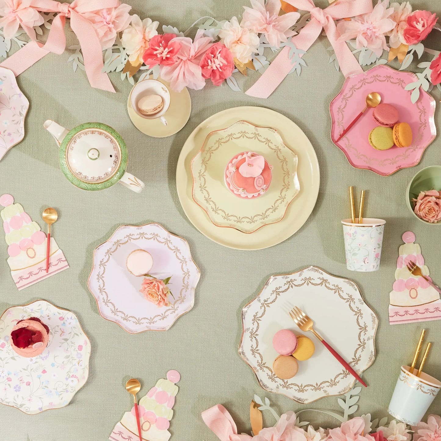 Laduree Floral Small Napkins (x 16) Meri Meri