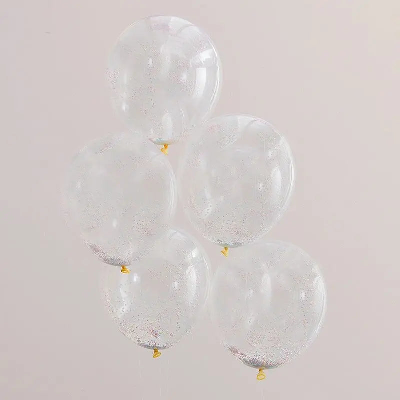 MIXED PASTEL BEAD CONFETTI FILLED BALLOONS Ginger Ray