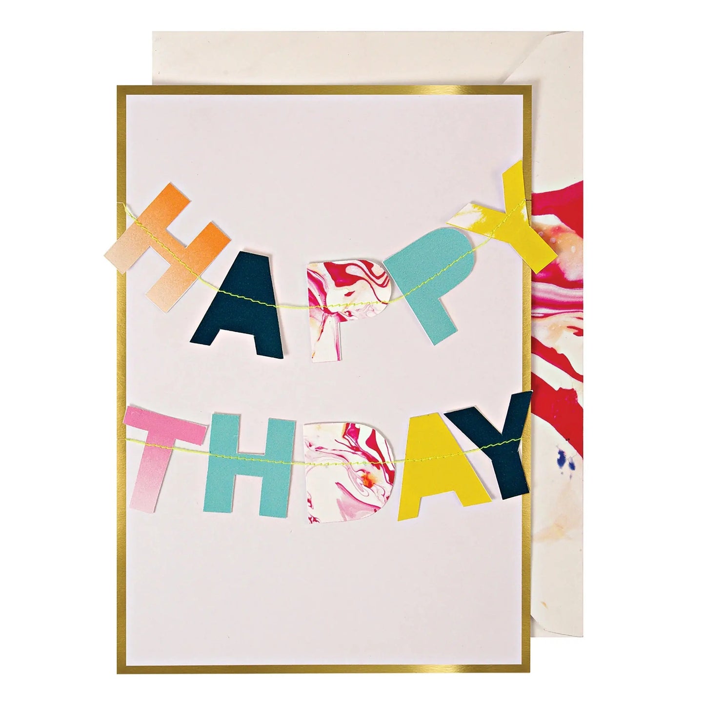 Marble Birthday Garland Card Meri Meri