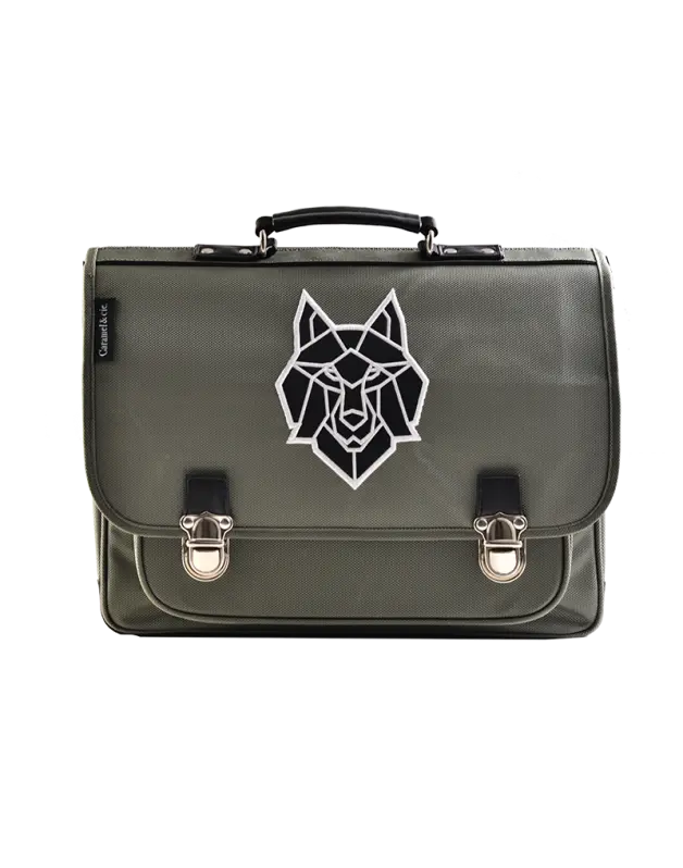 Medium Schoolbag Wolf Caramel and Cie
