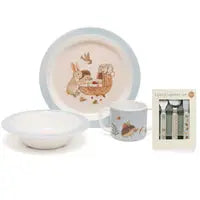 Melamine plate animal craddle dove Petit Monkey