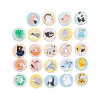 Memo game world animals /3yrs+ Petit Monkey