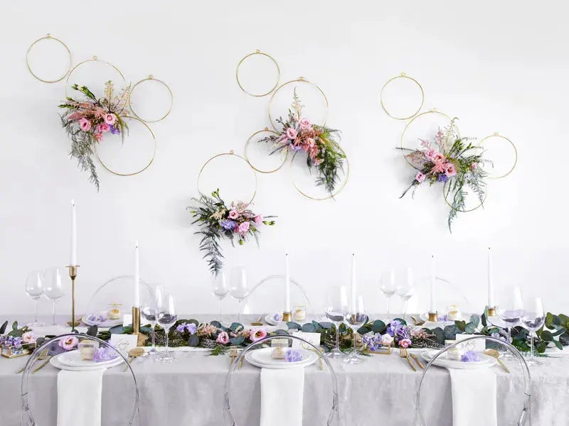 Metal hanging decorations Hoops, mix Partydeco