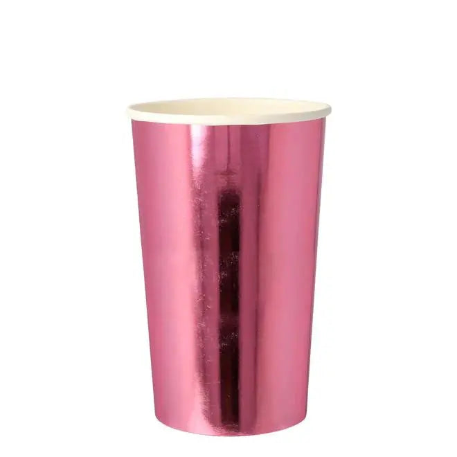 Metallic Pink Highball Cups Meri Meri
