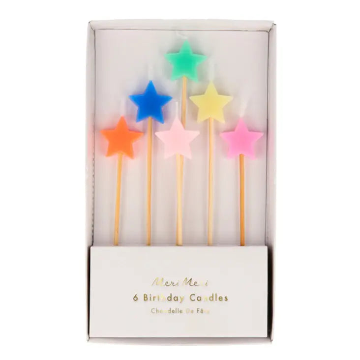 Mixed Star Candles (x 6) Meri Meri
