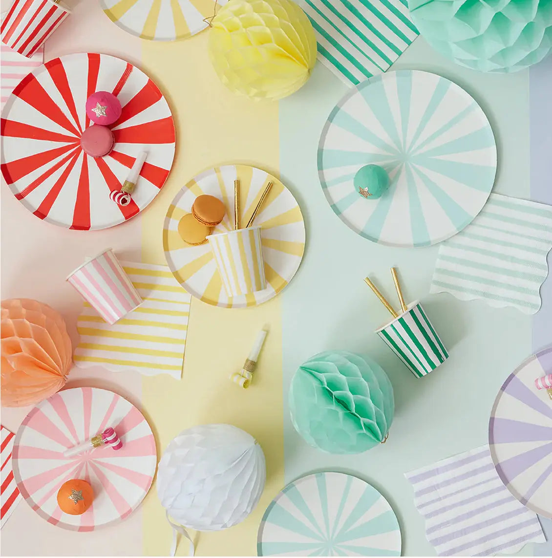 Mixed Stripe Cups (x 8) Meri Meri