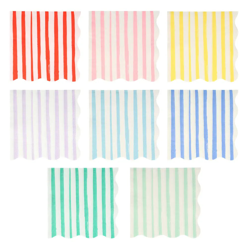 Mixed stripe napkins L Meri Meri