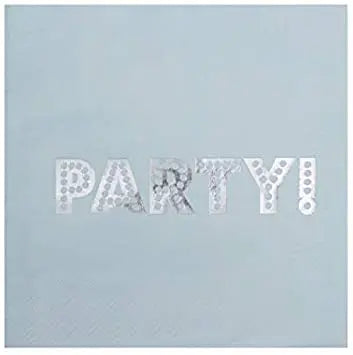 Napkins silver foiled party Meri Meri
