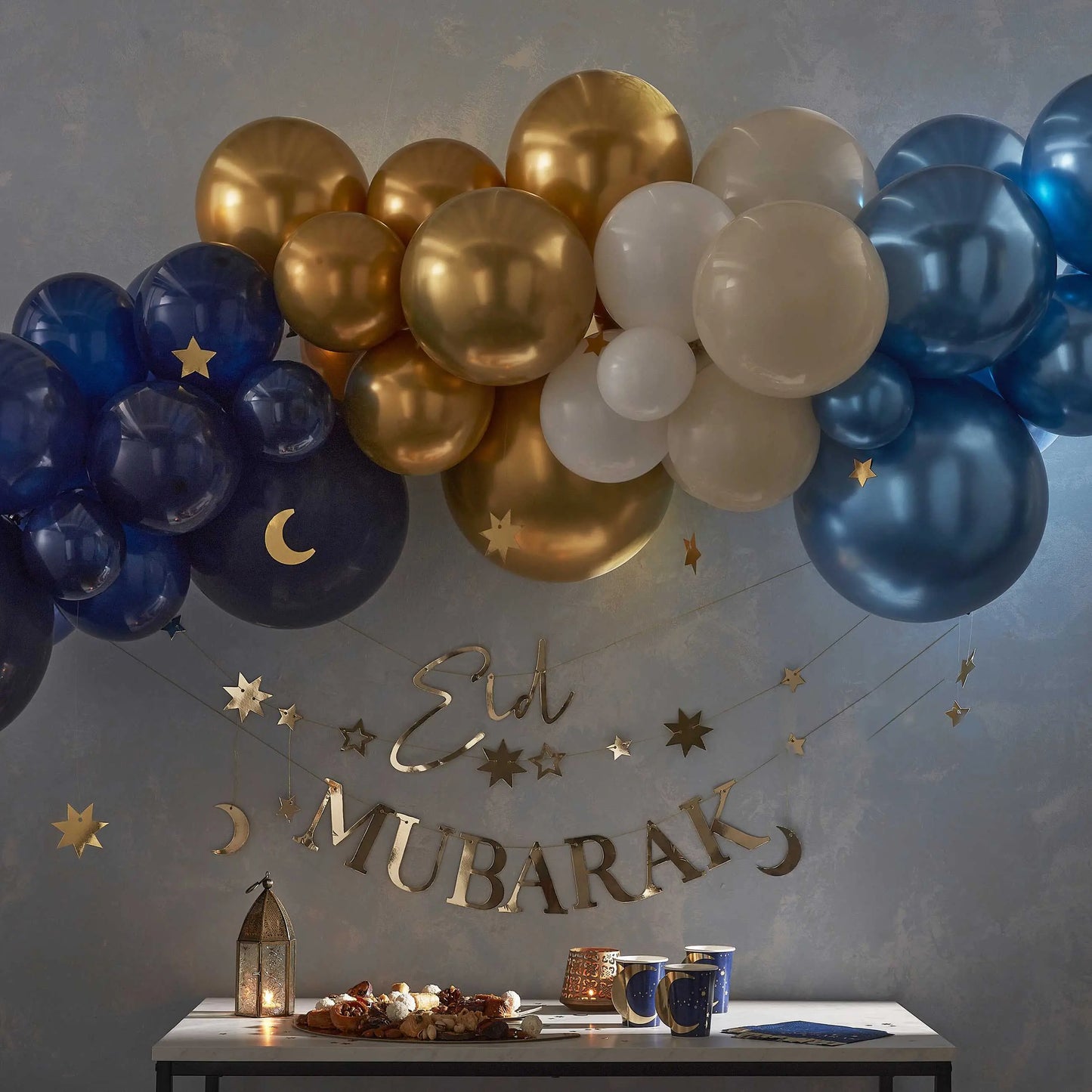 Navy, Gold & Cream Balloon Arch Kit Ginger Ray
