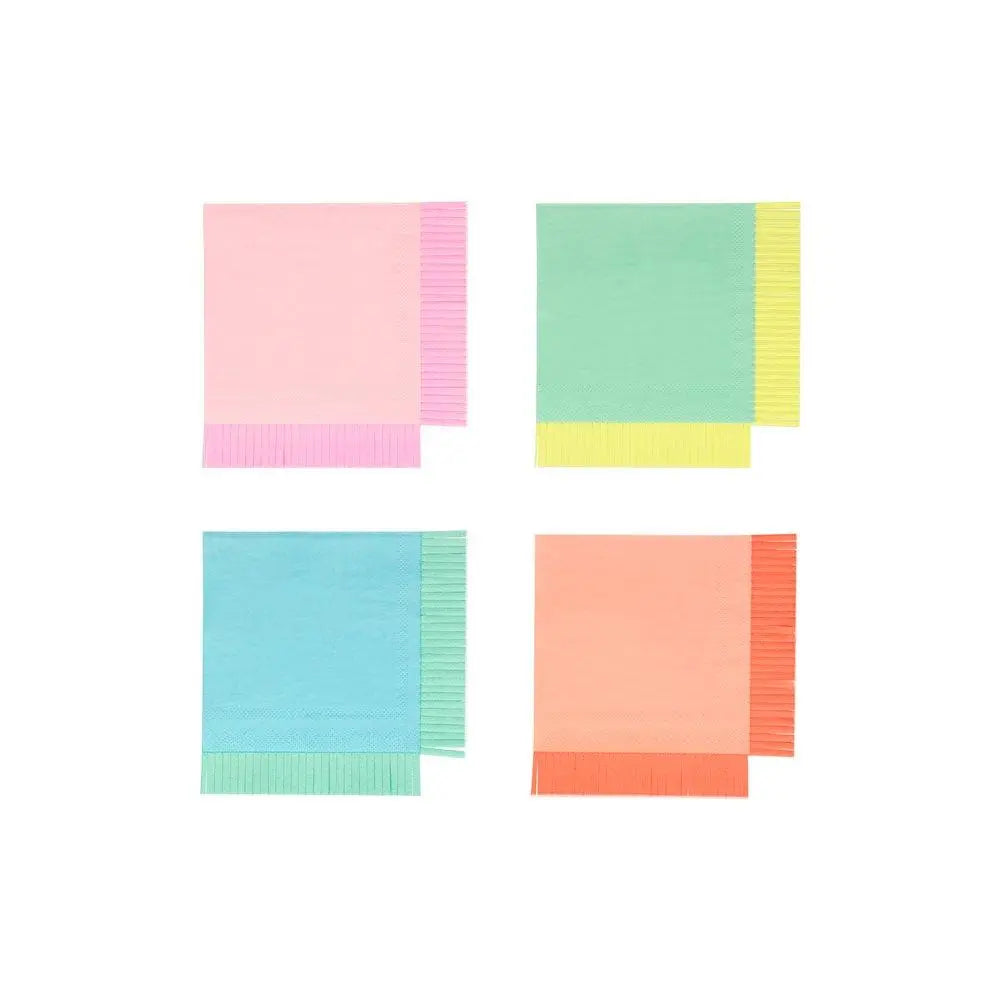 Neon Fringe Small Napkins Meri Meri