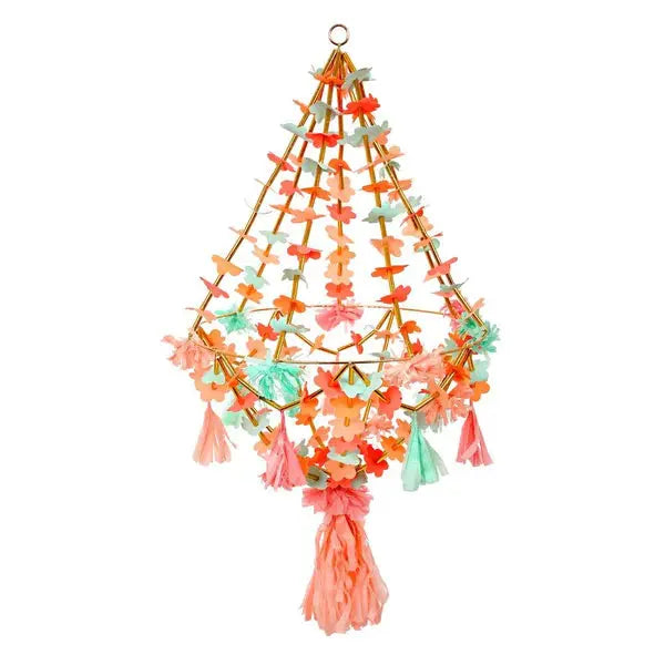 Neon & Gold fabric chandelier Meri Meri