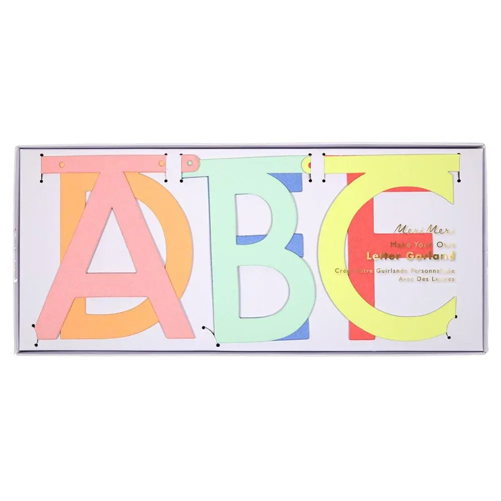 Neon letter garland kit Alphabet - Meri Meri Meri Meri