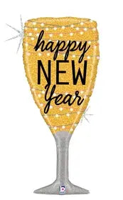 New Year Champagne Glass Foil