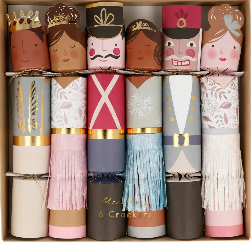Nutcracker Character Medium Crackers (x 6) Meri Meri