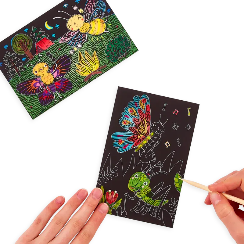 Ooly Scratch & Scribble Mini Scratch Art Kit - Bug Buddies OOLY