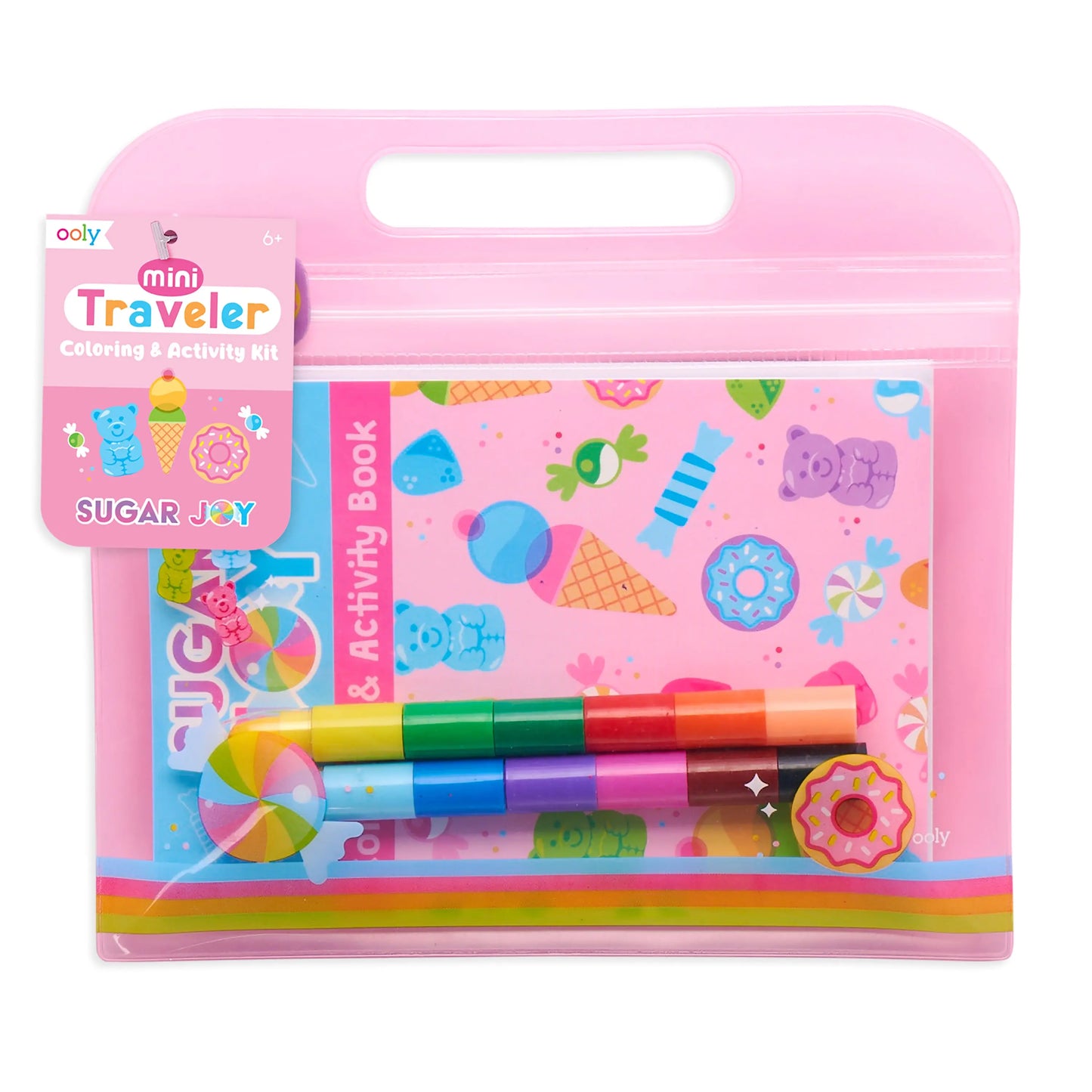 Ooly – Mini Traveler Coloring & Activity Kit – Sugar Joy (138-016) OOLY