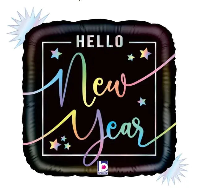 Opal Hello New Year FOIL BALLOON Betallic