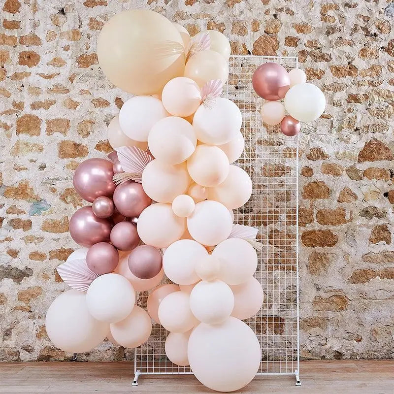 PAMPAS, WHITE, PEACH AND ROSE GOLD BALLOON ARCH KIT Ginger Ray