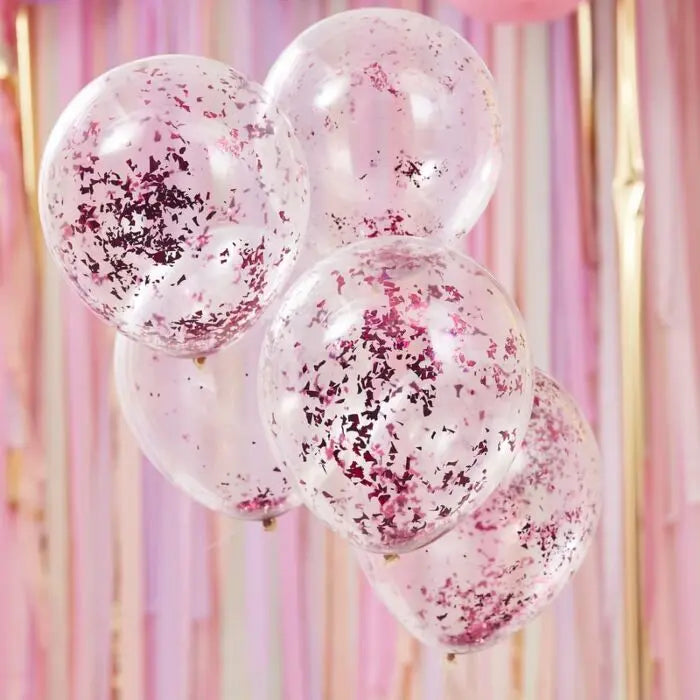 PINK CONFETTI BALLOONS Ginger Ray