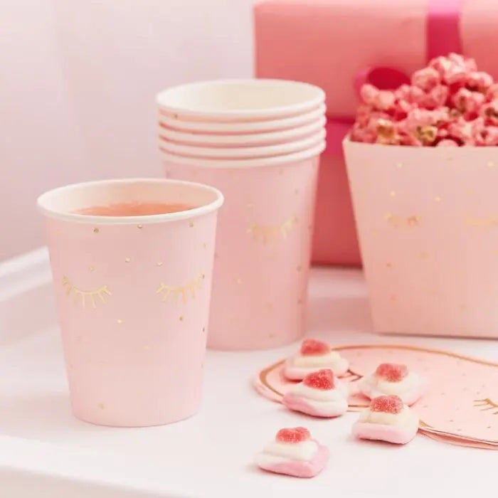 PINK PAMPER PARTY PAPER CUPS Ginger Ray