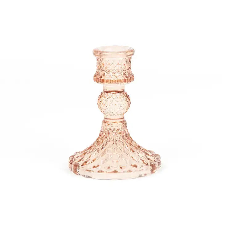 Pack Of 2 Large Brown Crystal Candle Holders Hf HELIO FERRETI