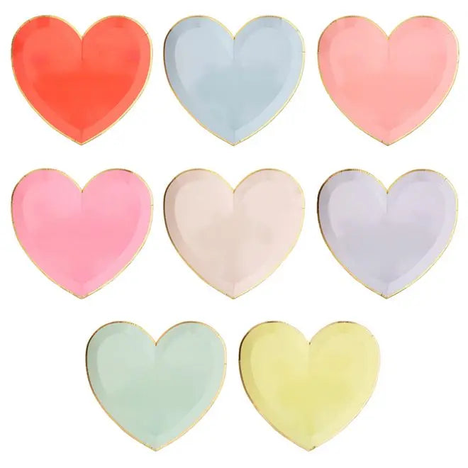 Palette heart plates L Meri Meri