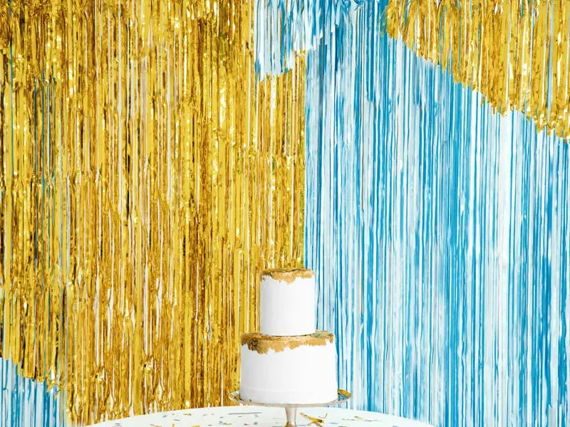 Party curtain, gold Partydeco