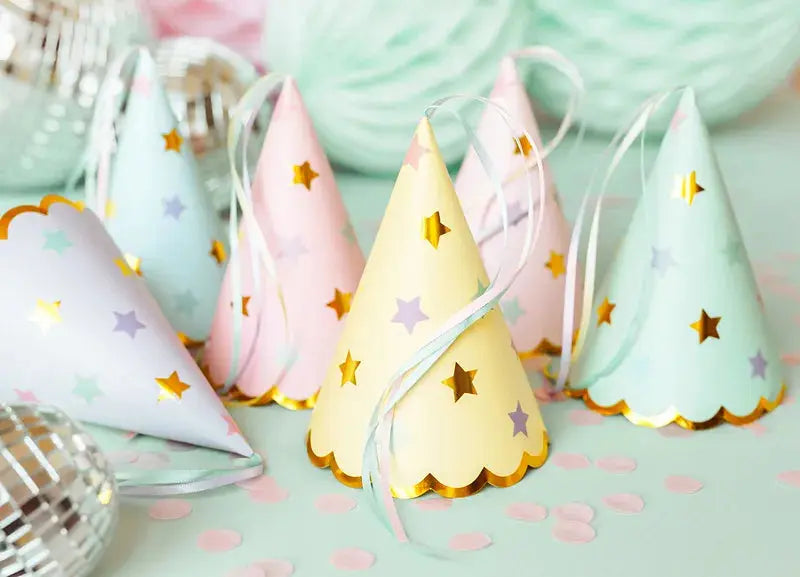 Party hats stars, mix Partydeco