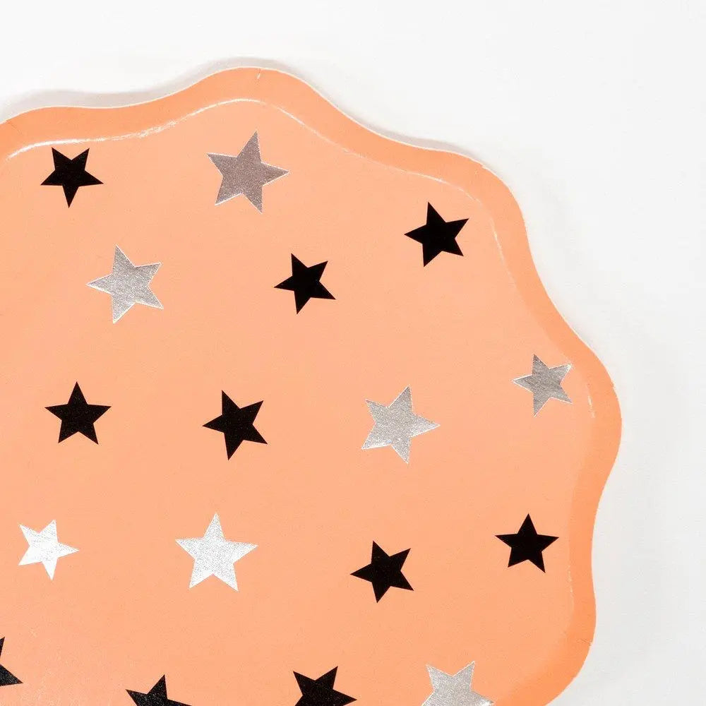 Pastel Halloween Star Pattern Plates (set of 8) Meri Meri