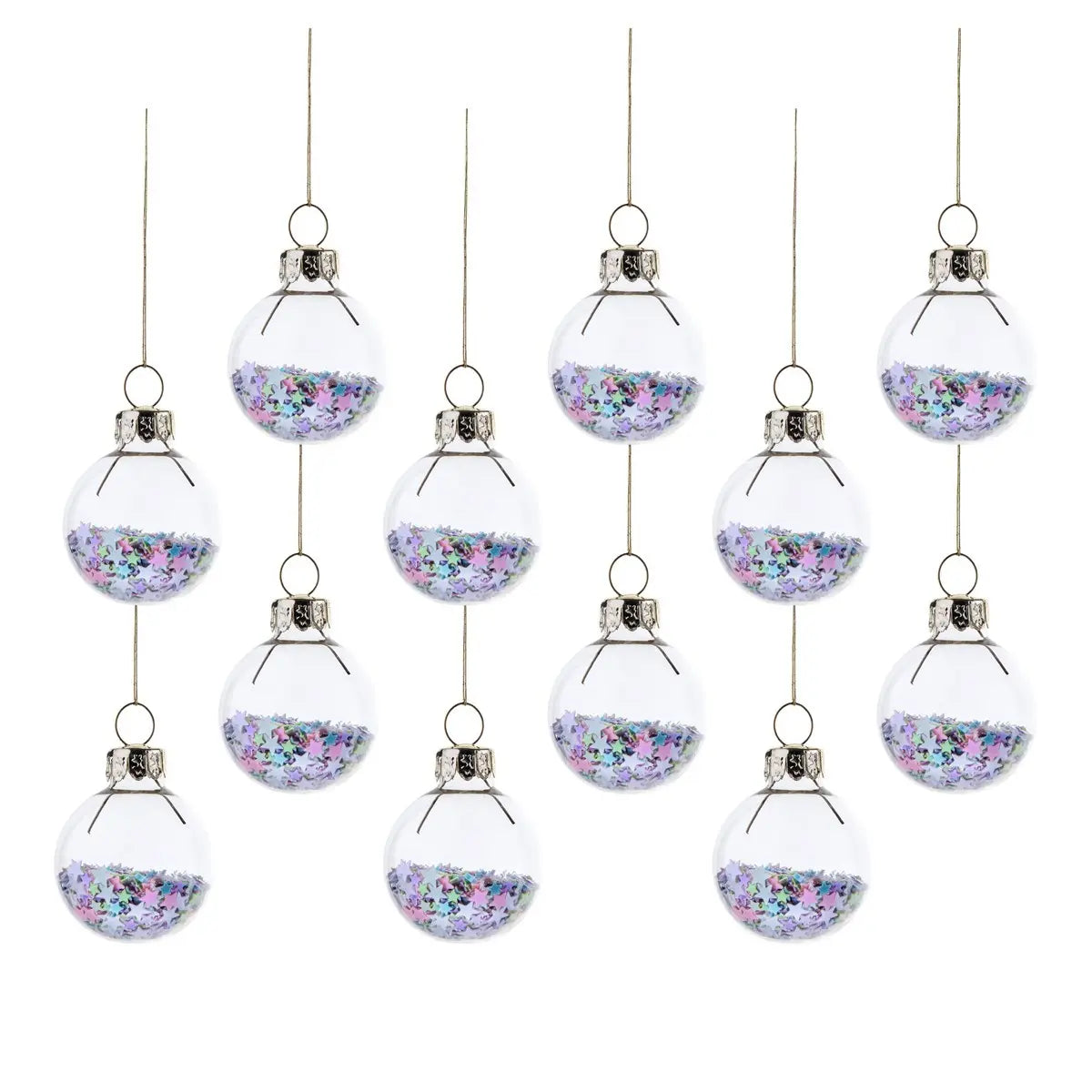 Pastel Stars Mini Baubles - Set Of 12 SASS AND BELLE