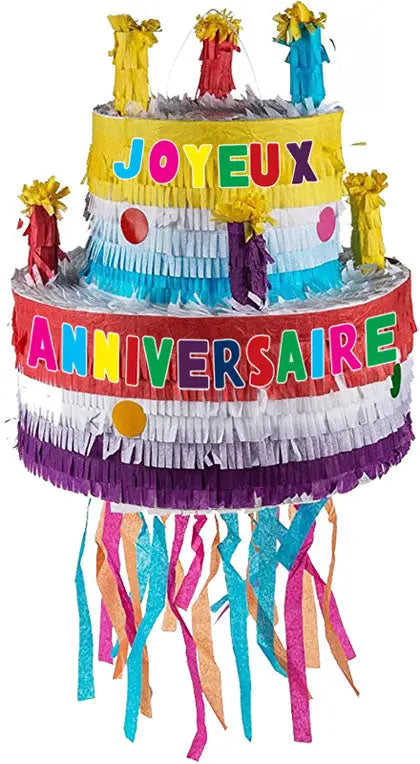 Pinata Gateau Anniversaire cotillons Alsace