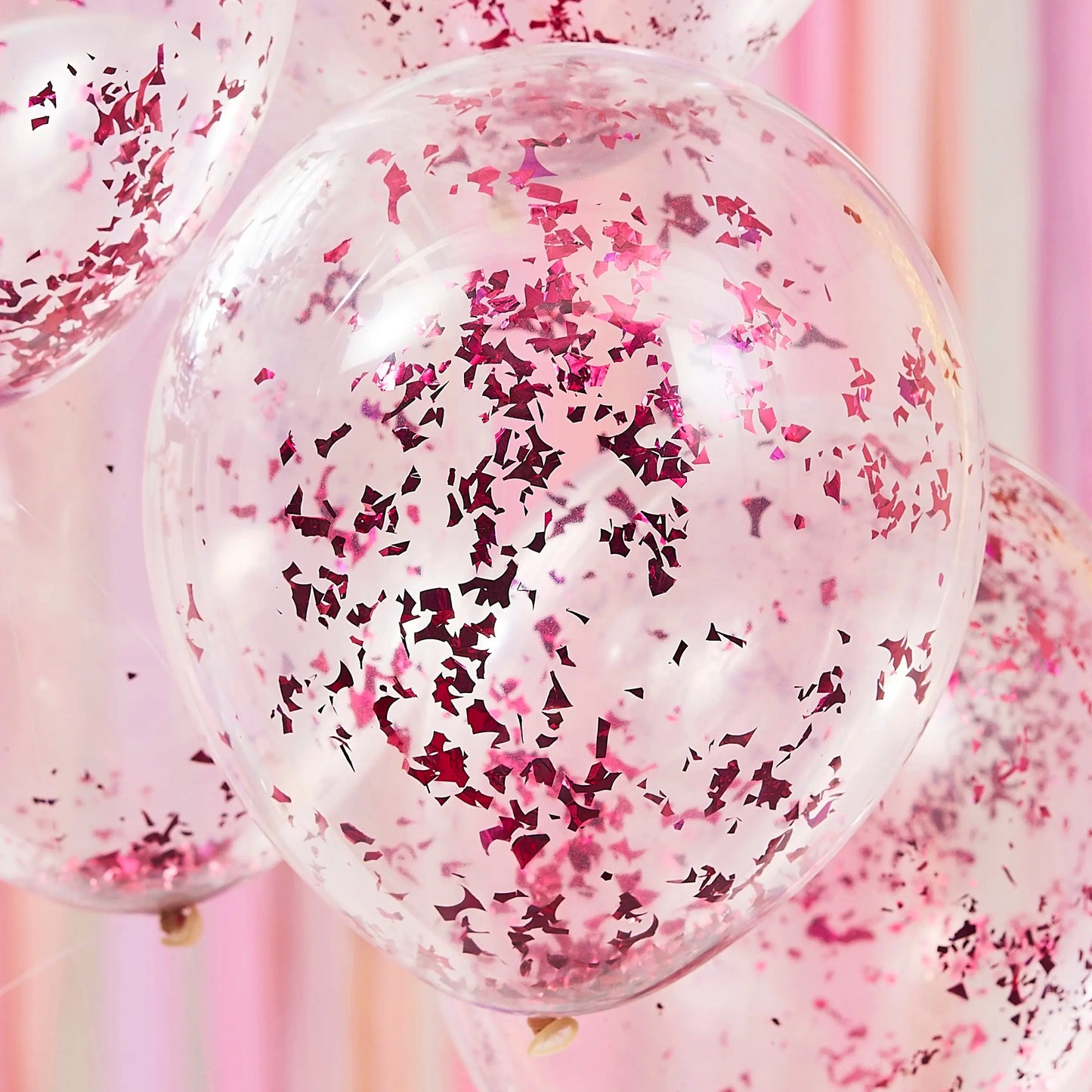 Pink Confetti Balloons -5 balloons - Ginger Ray GingerRay