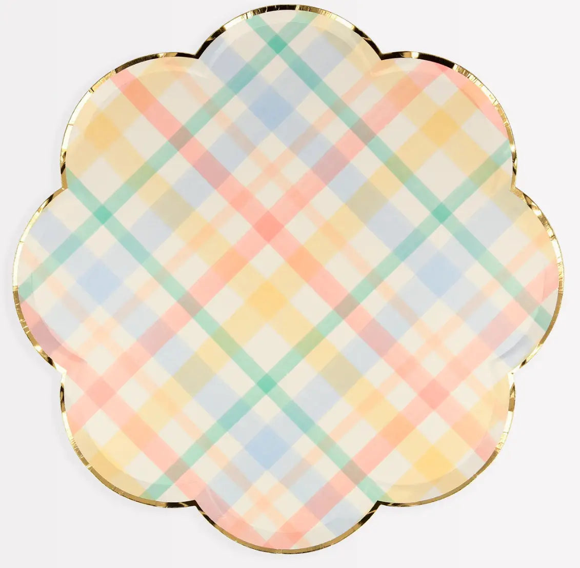 Plaid Pattern Dinner Plates (x 8) Meri Meri
