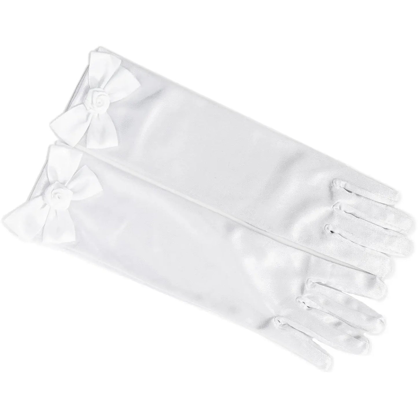 Princess Gloves With Bow, White Great Pretenders