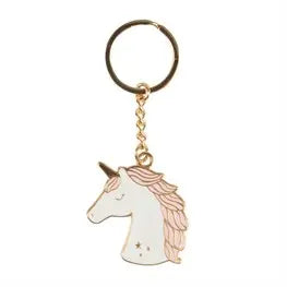 RAINBOW UNICORN ENAMEL KEYRING SASS AND BELLE