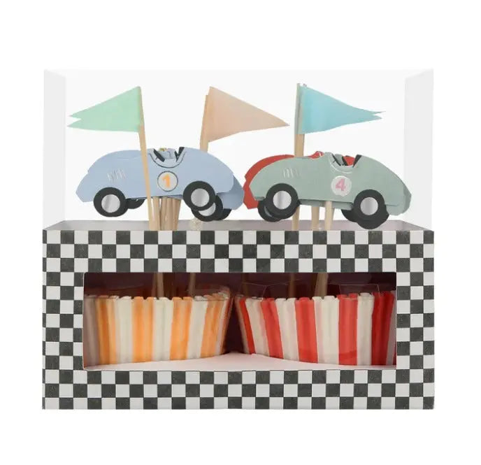 Race Cars Cupcake Kit (x 24 toppers) Meri Meri