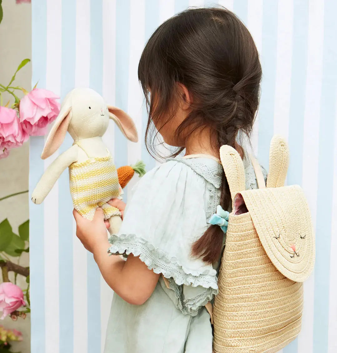 Raffia Bunny Backpack Meri Meri