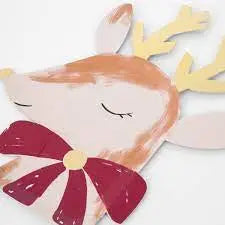 Reindeer With Bow Plates (x 8) Meri Meri
