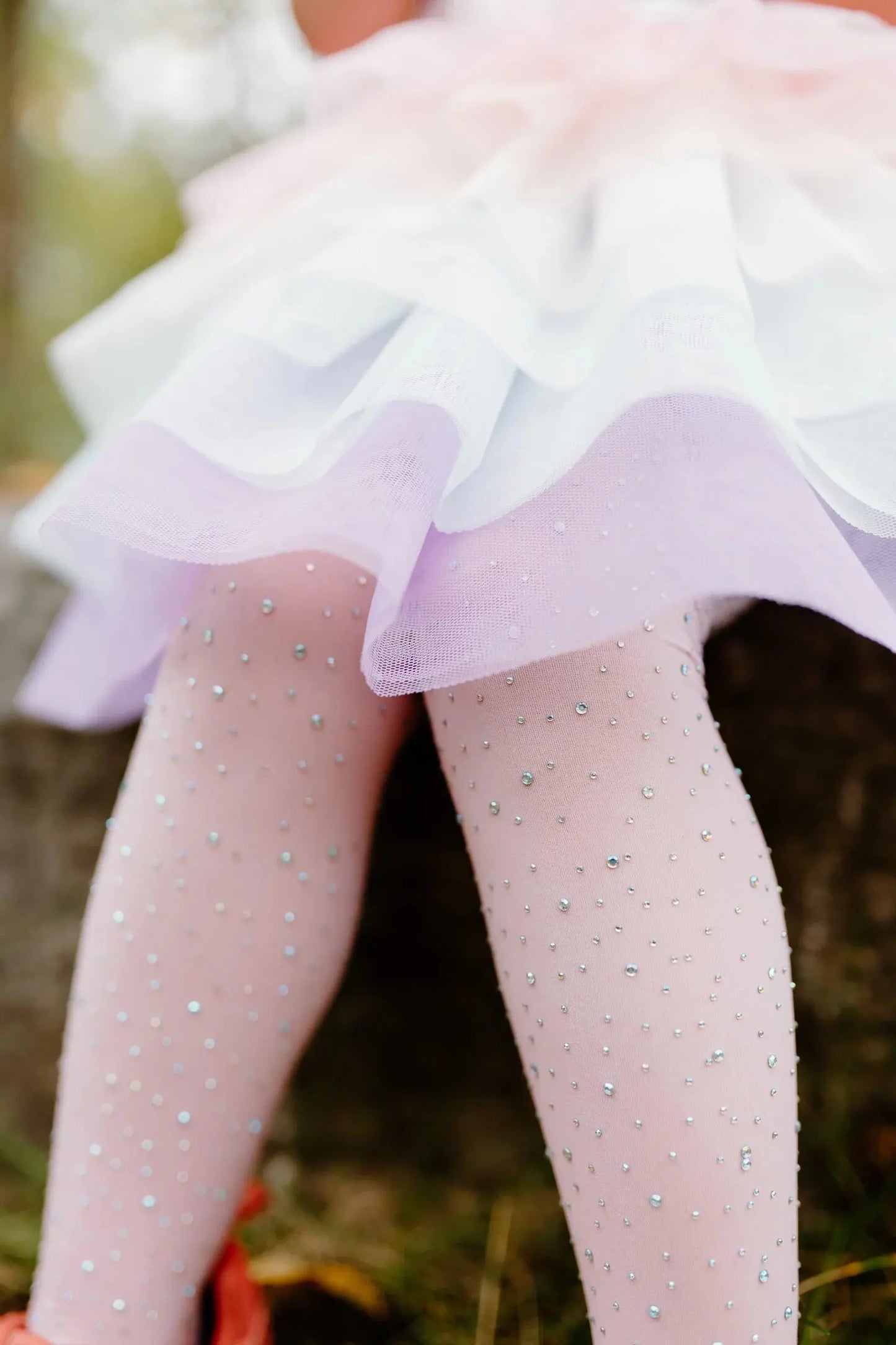 Rhinestone Tights, Ombre - Pink White Great Pretenders