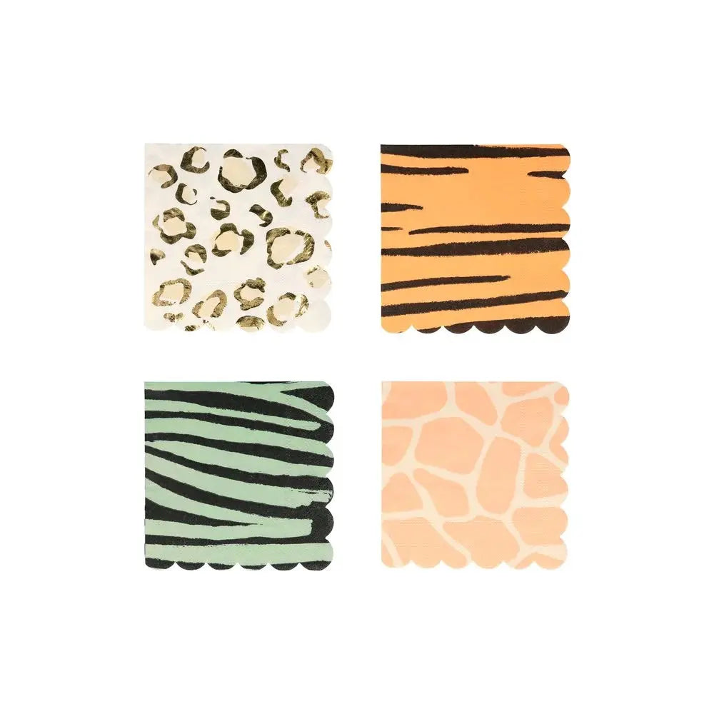 Safari Animal Print Small Napkins (set of 16) Meri Meri