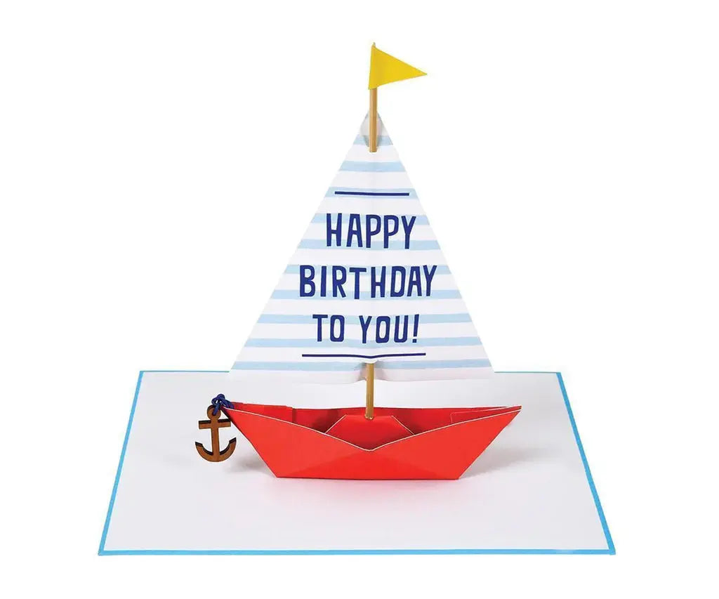 Sailing Boat Stand-Up Birthday Card Meri Meri