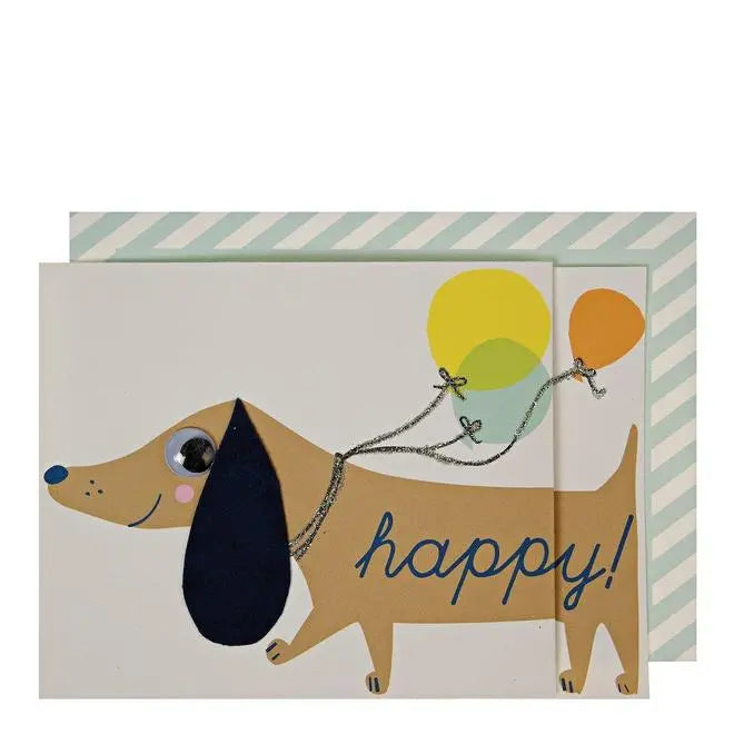 Sausage Dog Concertina Greeting Card Meri Meri