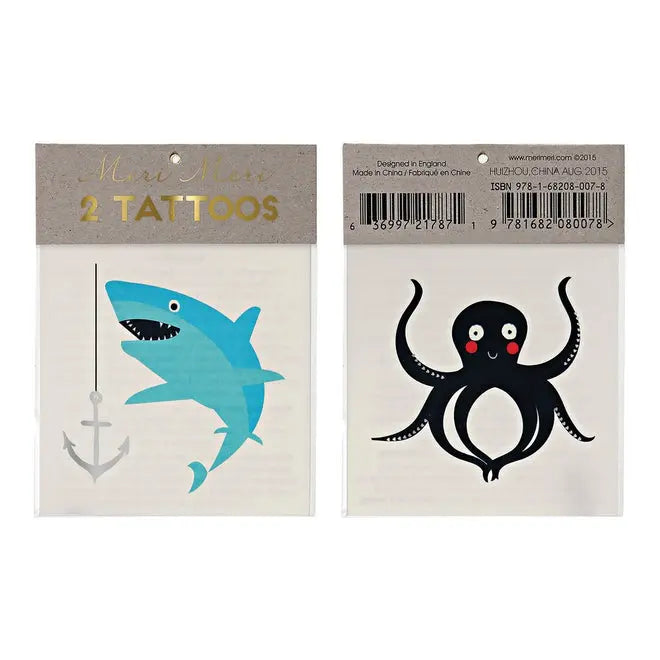 Sea Creatures Small Tattoos Meri Meri